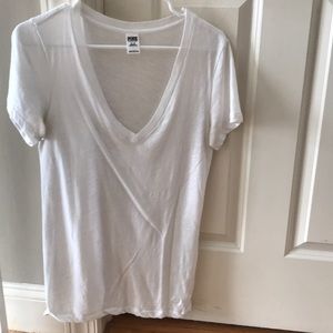 White V-neck
